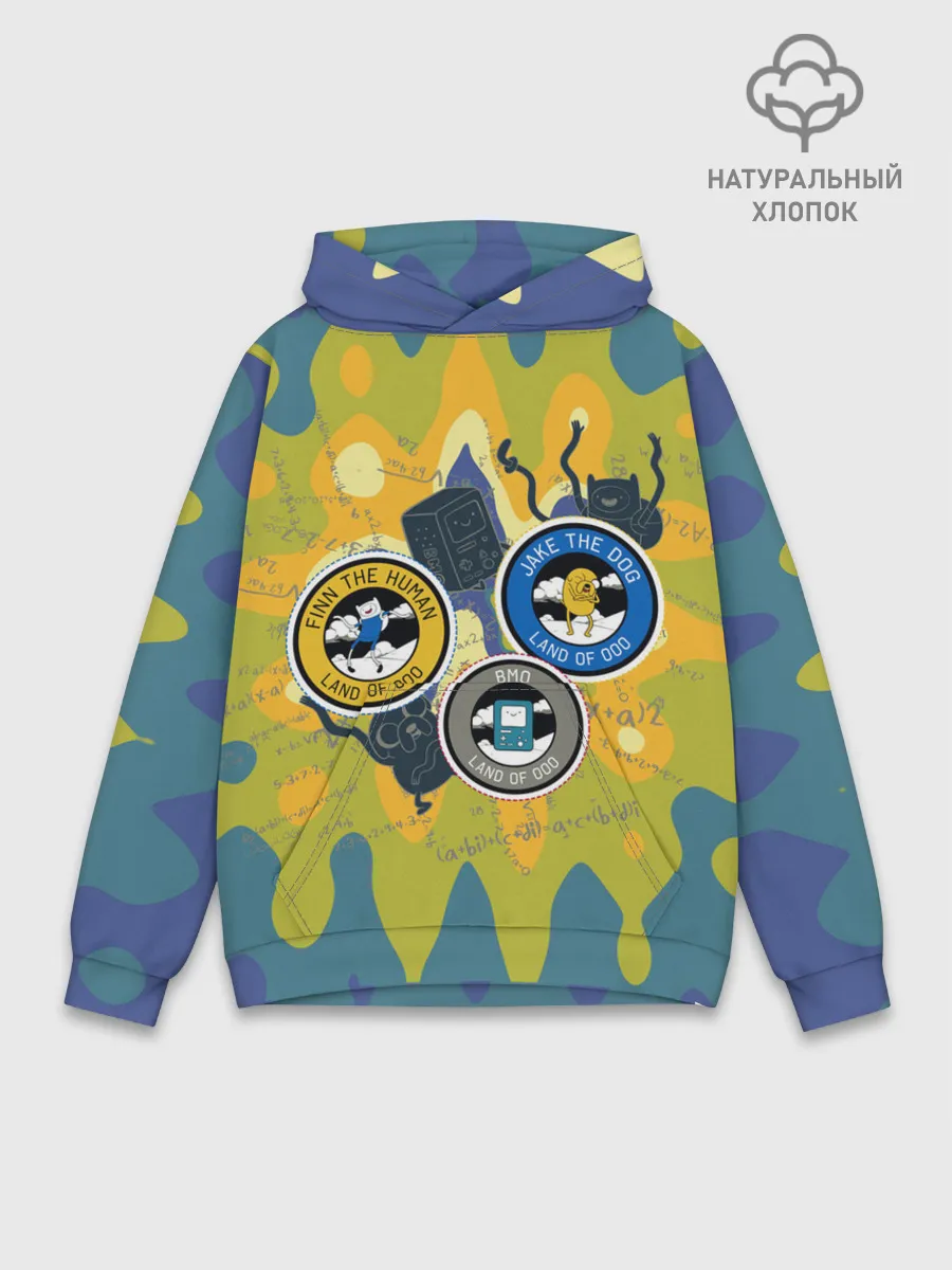 Худи мужской база хлопок / Время приключений