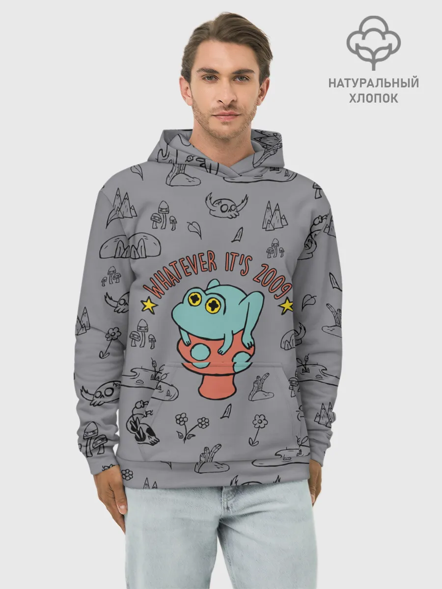 Худи мужской база хлопок / лягушка-портал