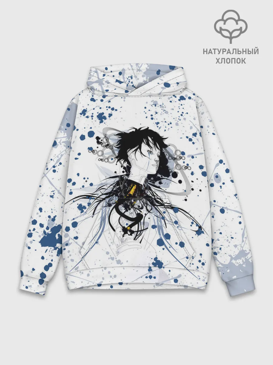 Худи мужской база хлопок / Призрак в доспехах