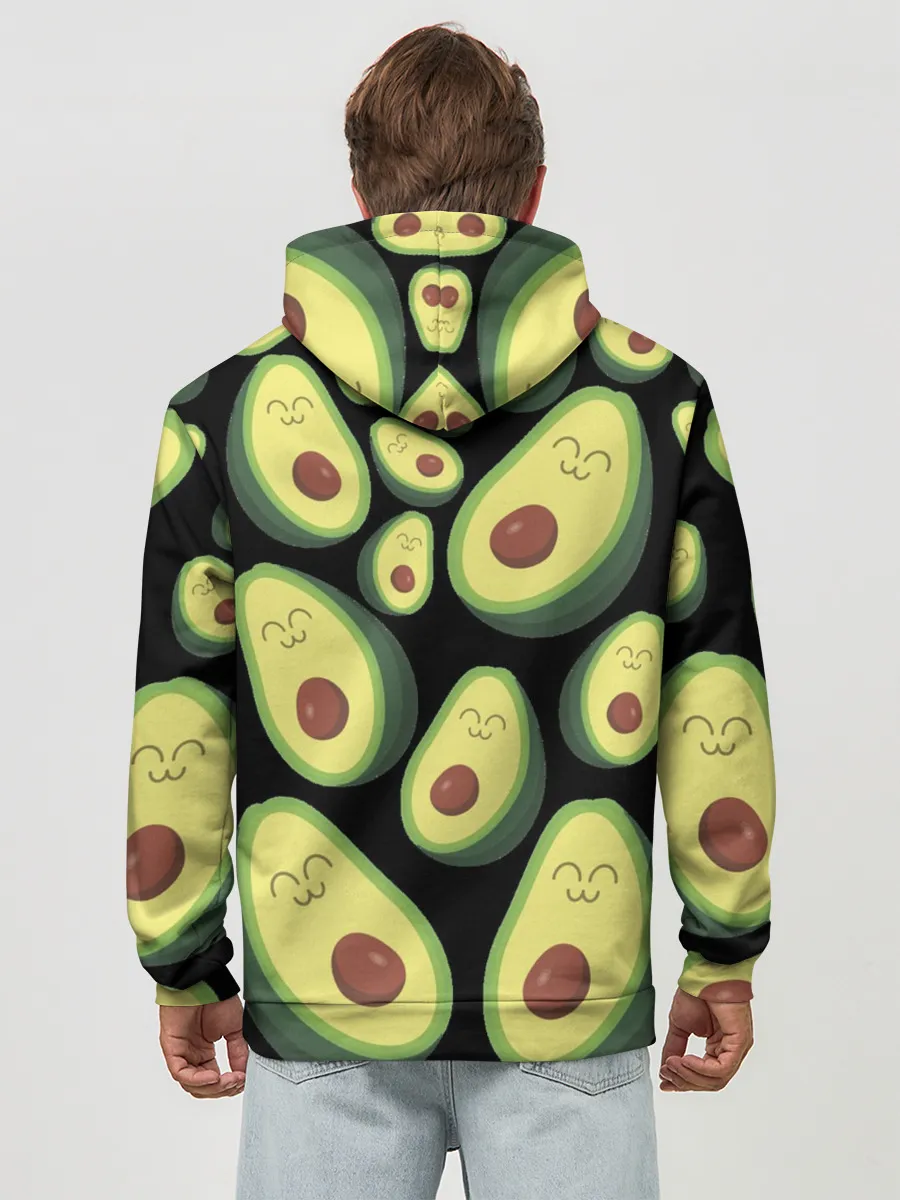 Худи мужской база хлопок / Авокадо паттерн