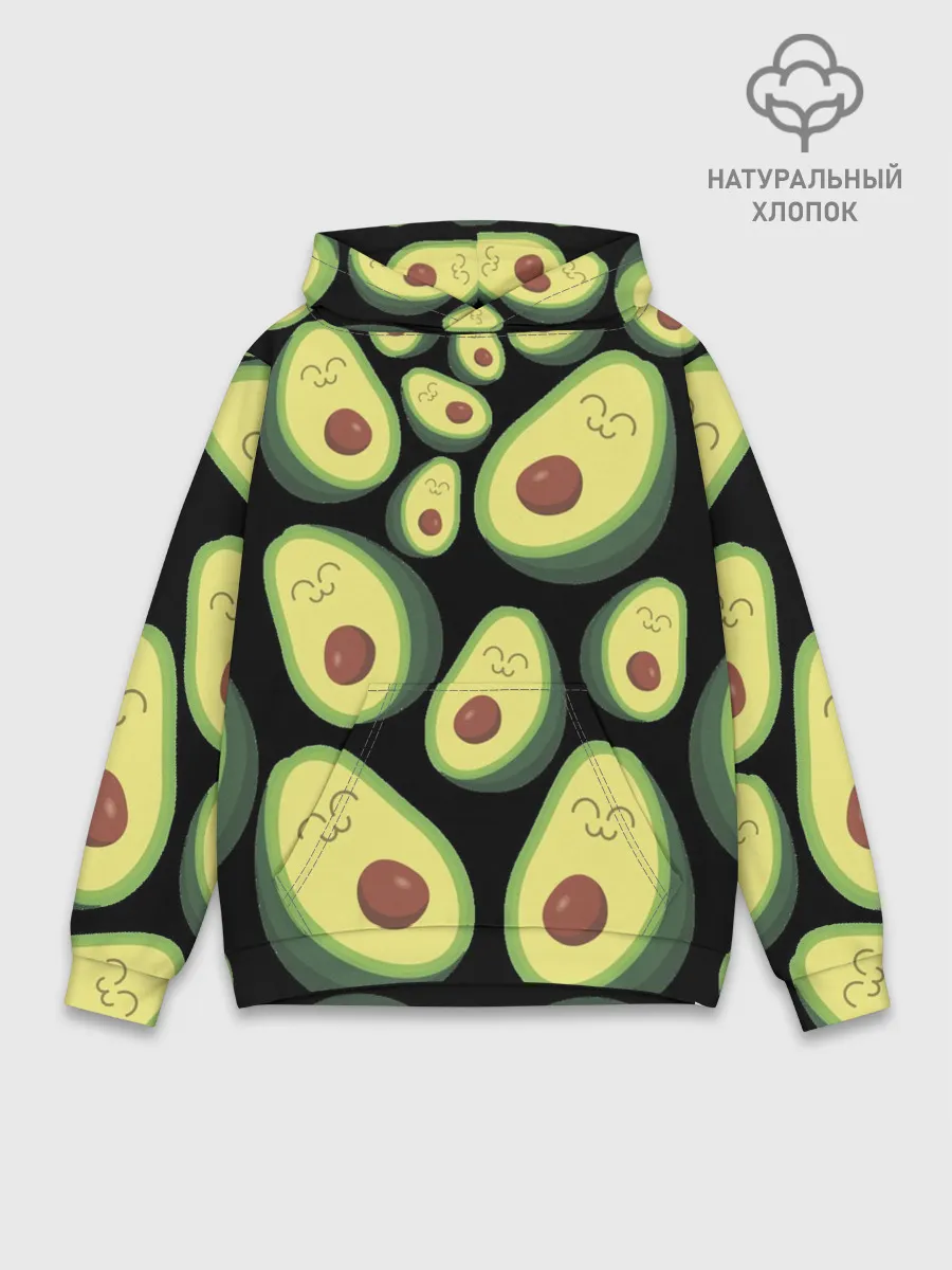 Худи мужской база хлопок / Авокадо паттерн