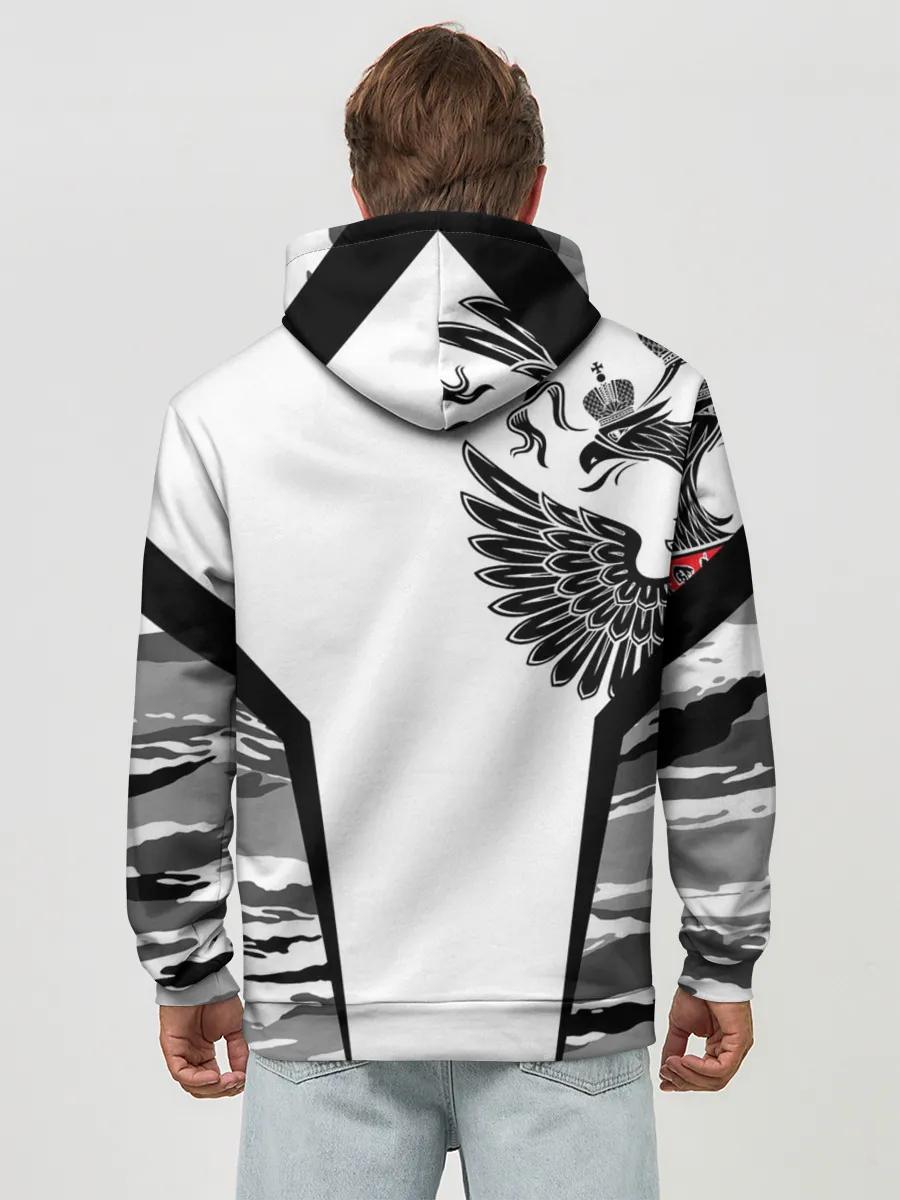 Худи мужской база хлопок / Камуфляж Россия