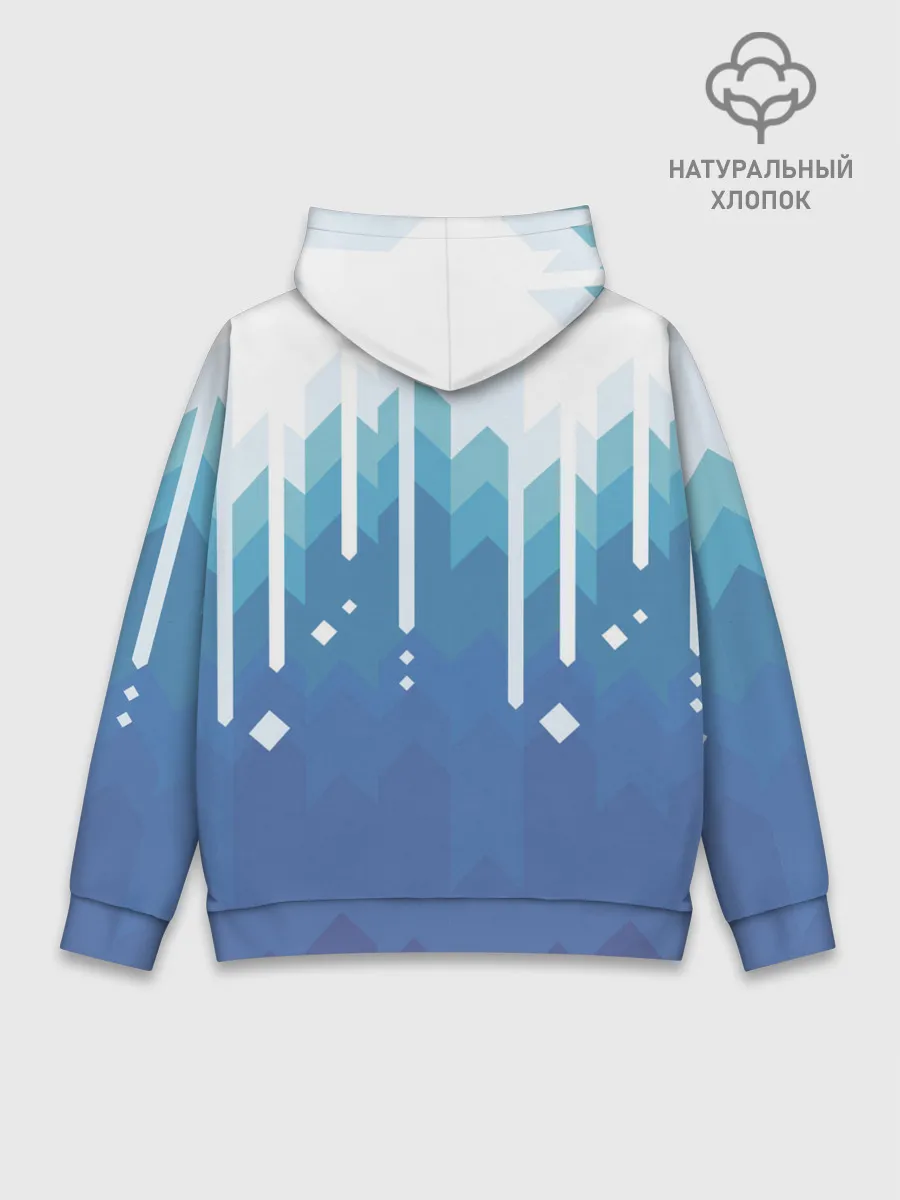 Худи мужской база хлопок / Пиксельные сливки