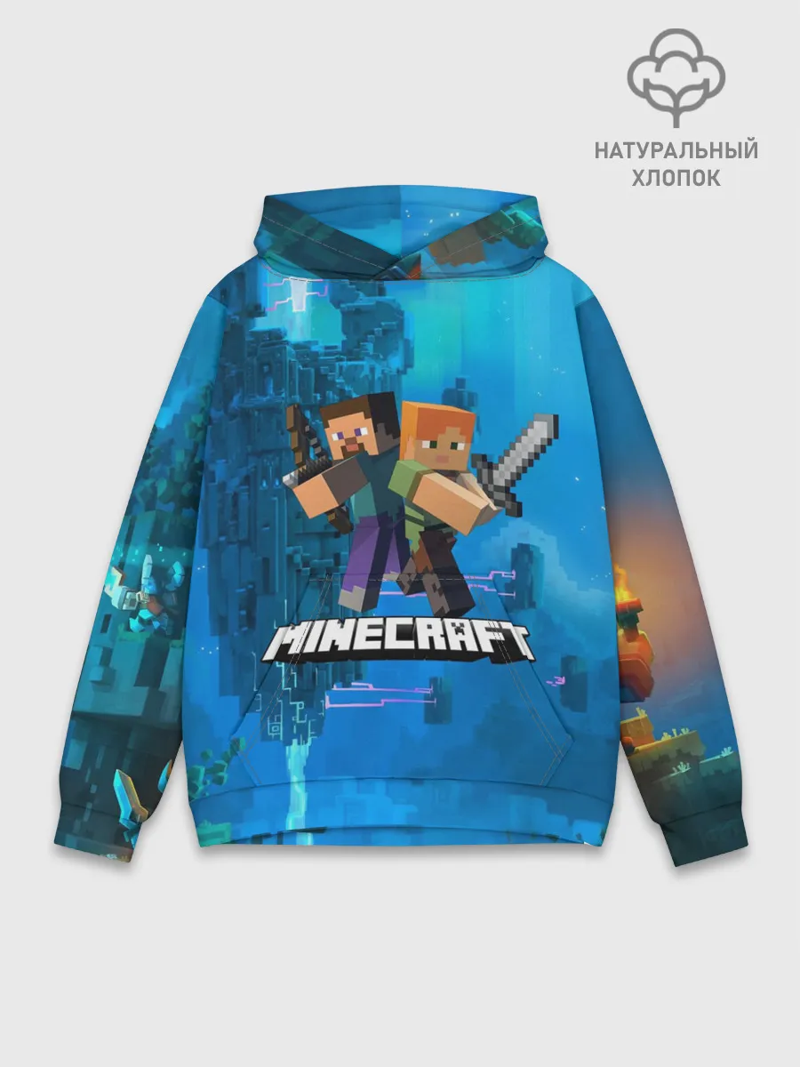 Худи мужской база хлопок / Minecraft / Майнкрафт