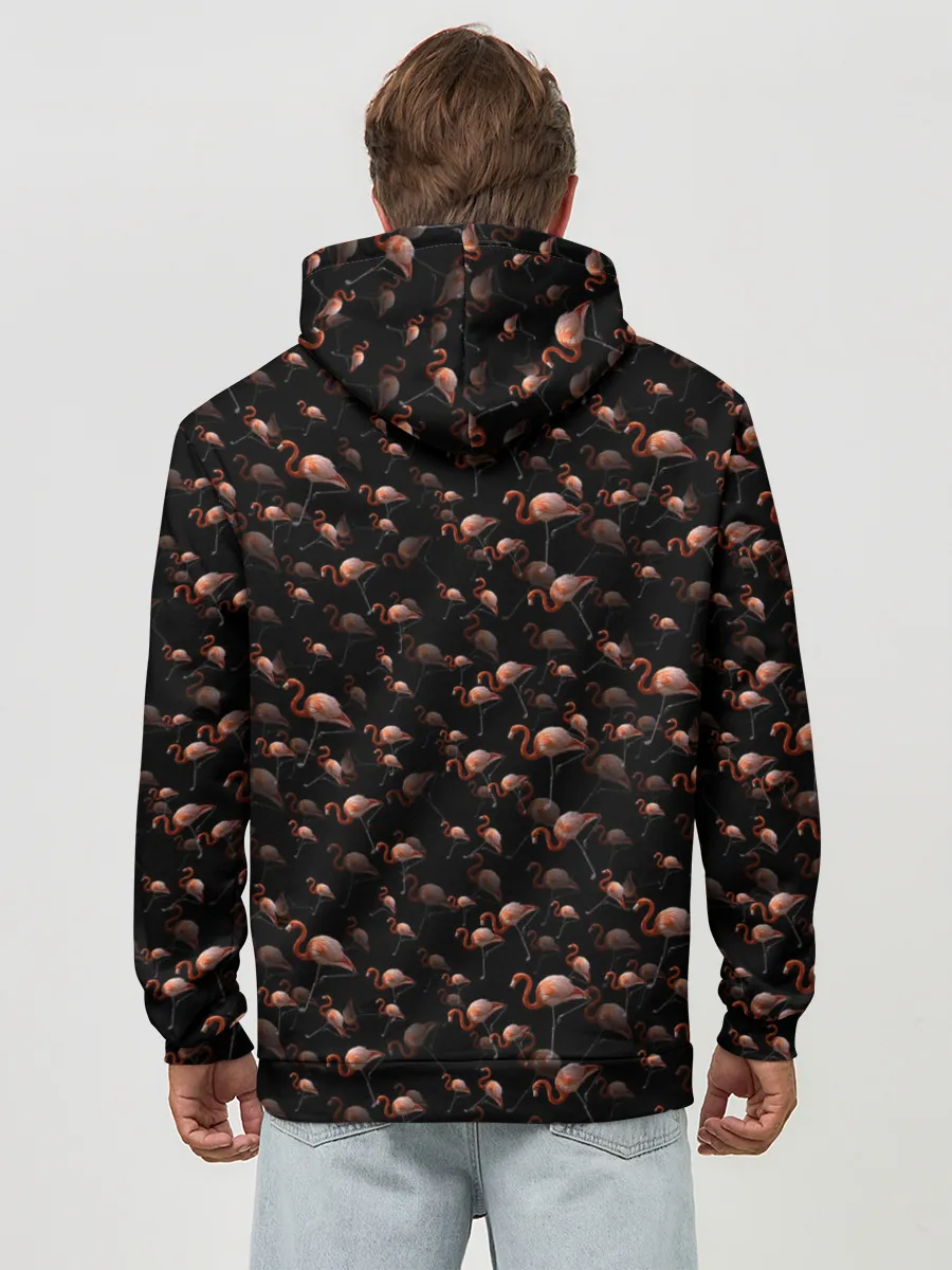 Худи мужской база хлопок / Фламинго