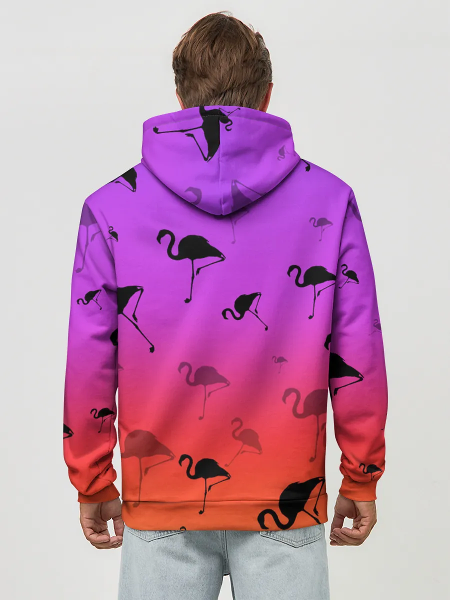 Худи мужской база хлопок / Фламинго