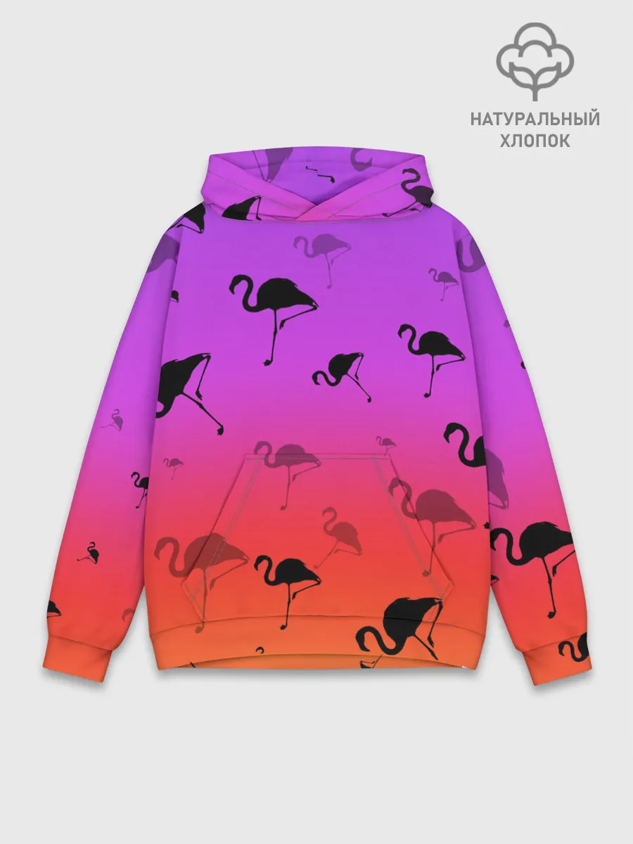 Худи мужской база хлопок / Фламинго