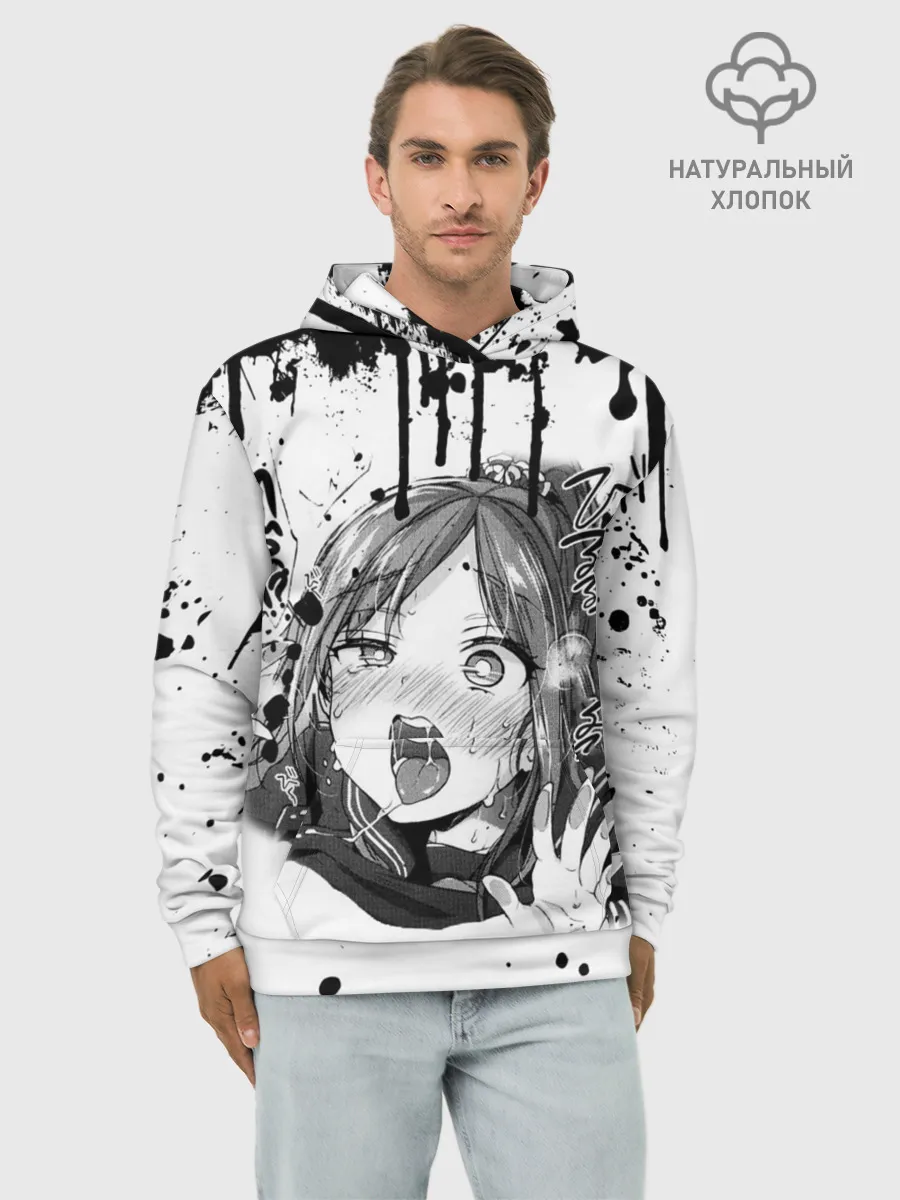 Худи мужской база хлопок / АХЕГАО с подтёками