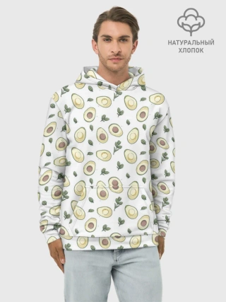 Худи мужской база хлопок / АВОКАДО
