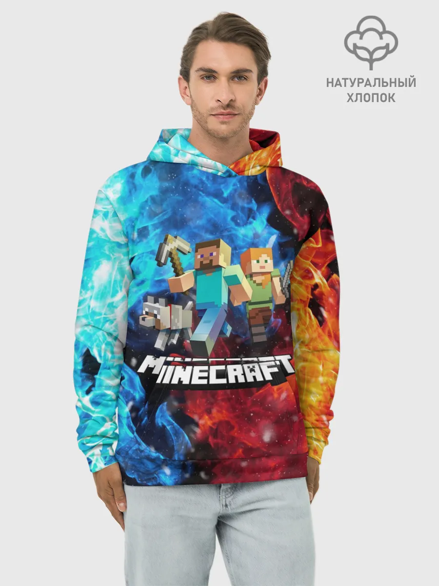Худи мужской база хлопок / Minecraft / Майнкрафт