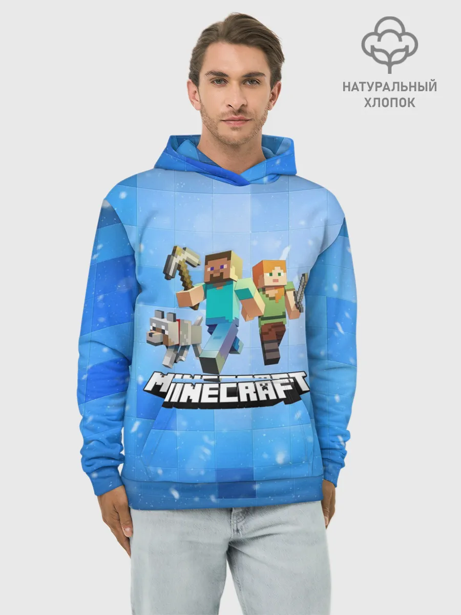 Худи мужской база хлопок / Minecraft / Майнкрафт