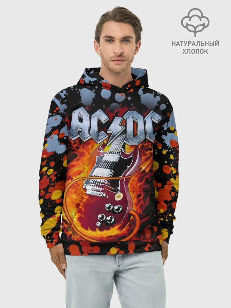 Худи мужской база хлопок / AC/DC
