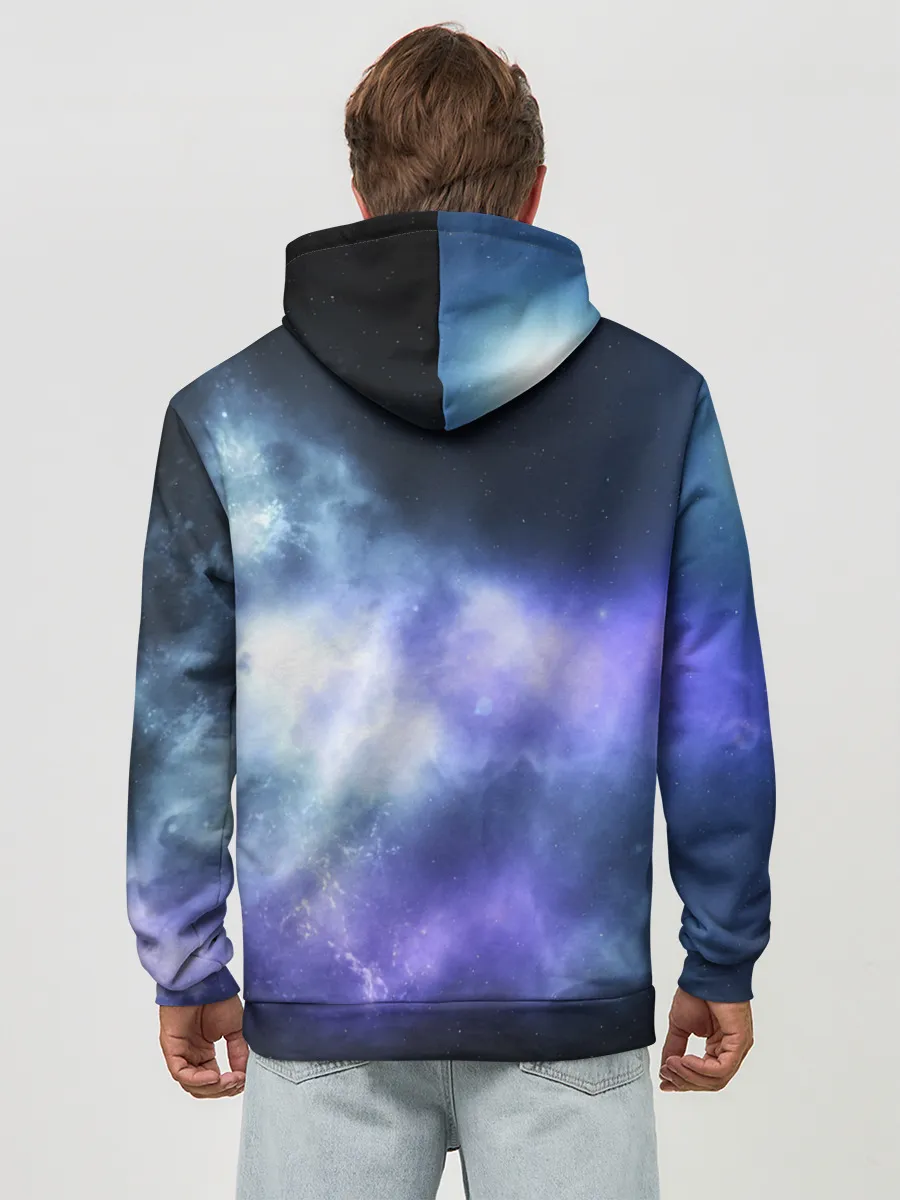 Худи мужской база хлопок / ГОЛУБОЕ НЕБО