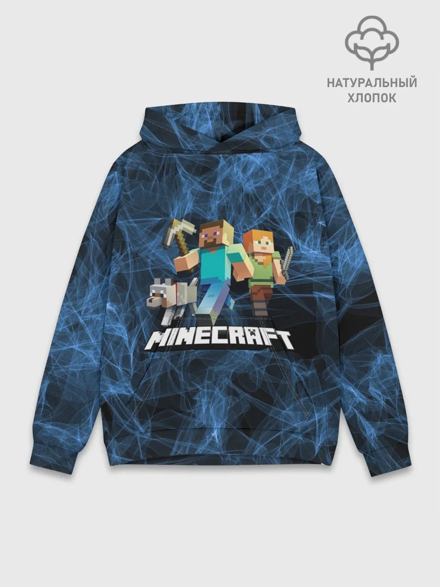Худи мужской база хлопок / Minecraft / Майнкрафт