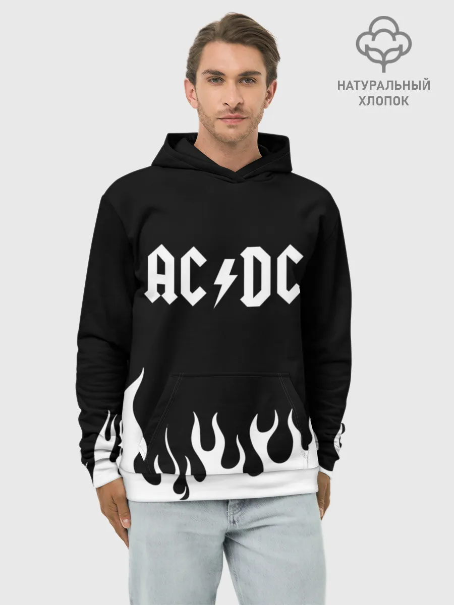 Худи мужской база хлопок / AC DC