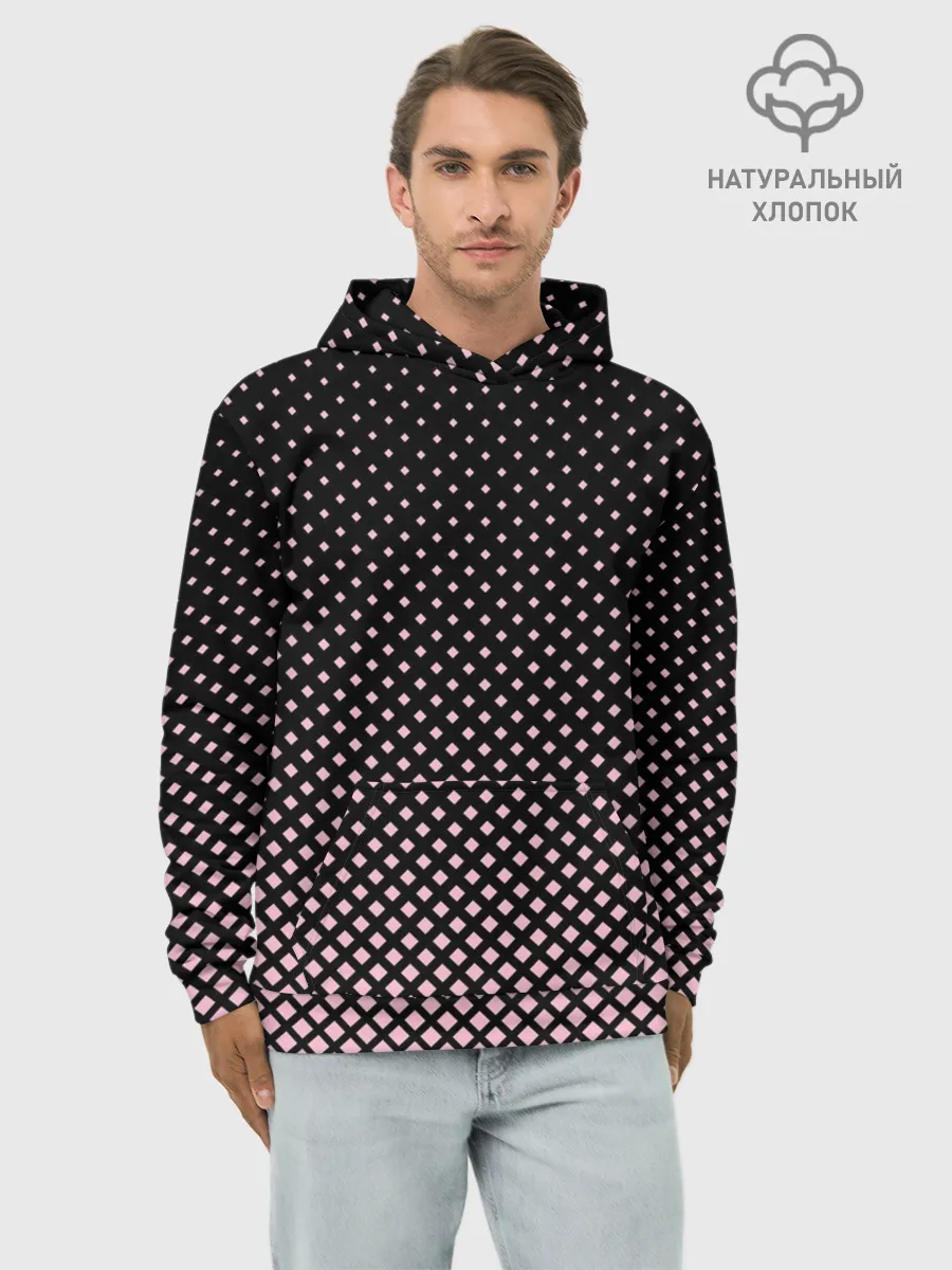 Худи мужской база хлопок / Ромбы