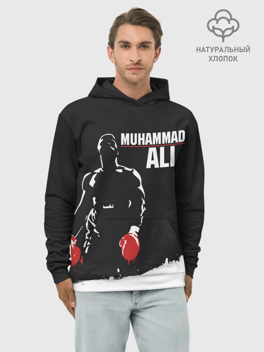 Худи мужской база хлопок / Muhammad Ali