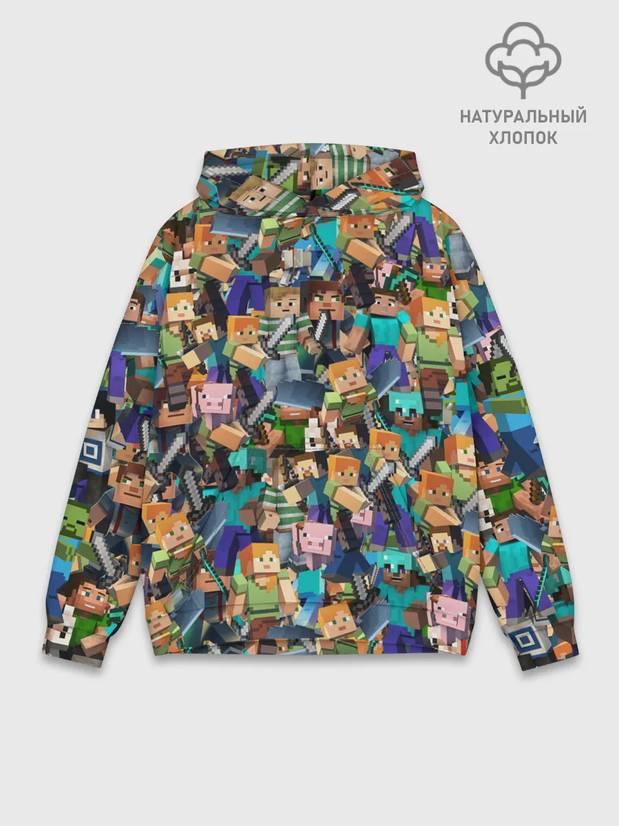 Худи мужской база хлопок / MINECRAFT ПЕРСОНАЖИ