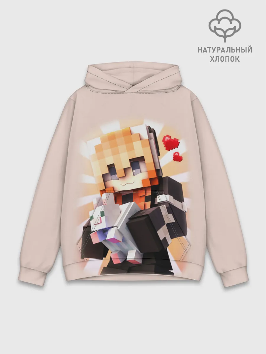 Худи мужской база хлопок / MINECRAFT