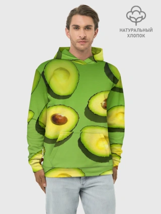 Худи мужской база хлопок / АВАКАДО ПАТТЕРН.