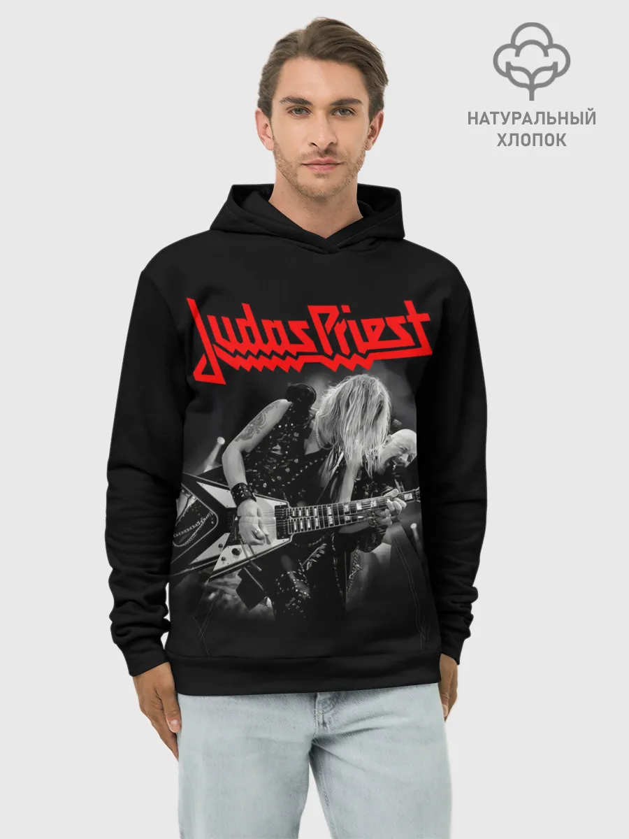 Худи мужской база хлопок / JUDAS PRIEST.