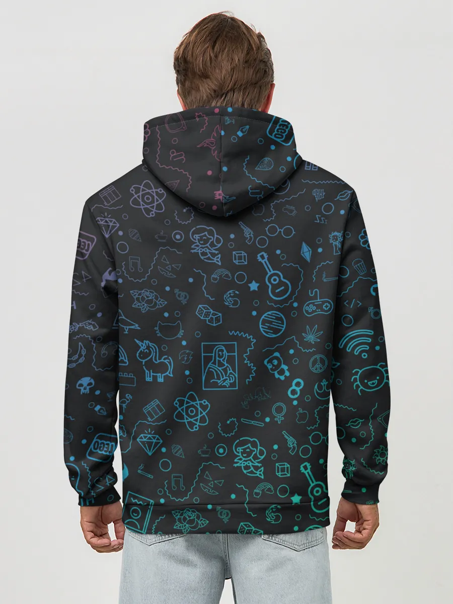 Худи мужской база хлопок / NEON