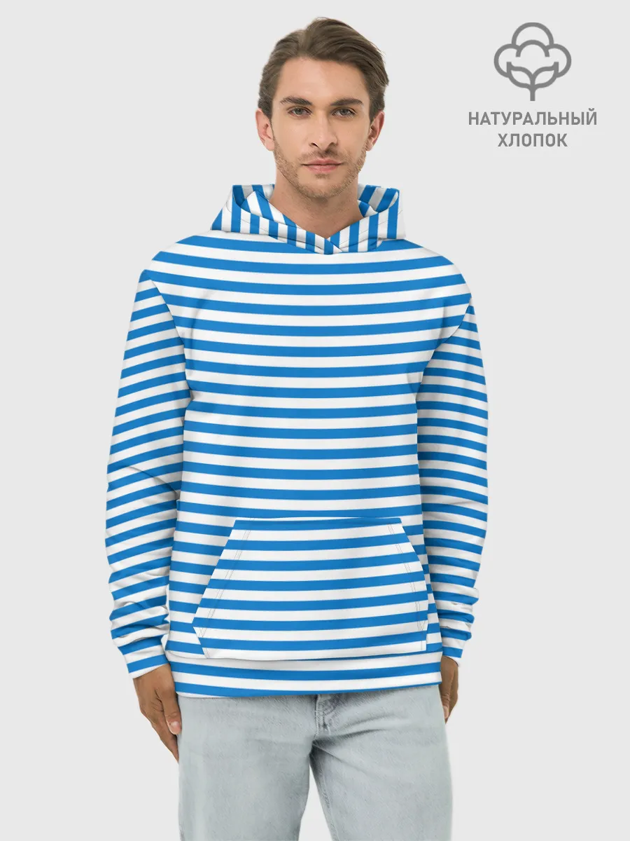 Худи мужской база хлопок / Тельняшка ВДВ