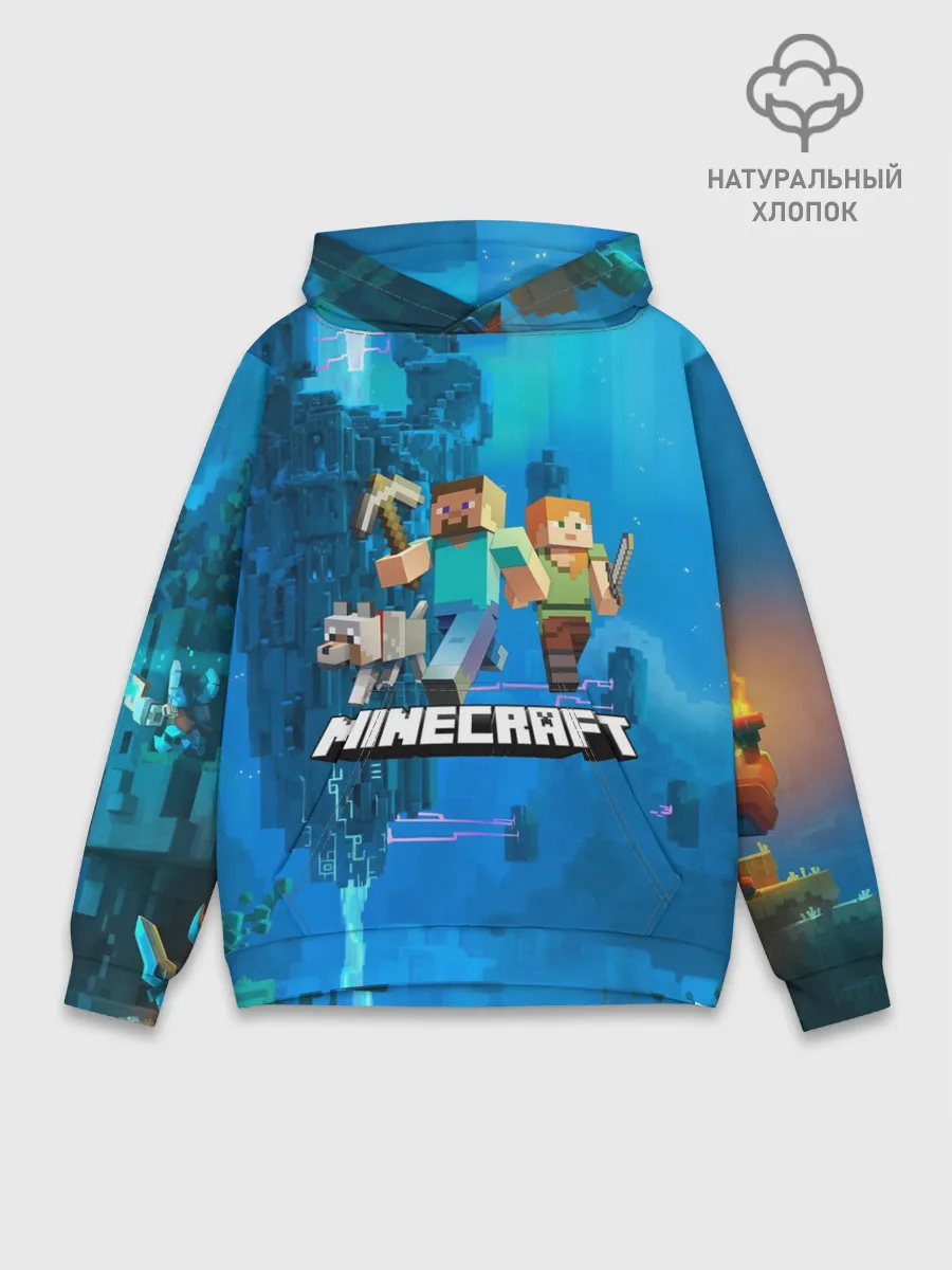 Худи мужской база хлопок / Minecraft / Майнкрафт
