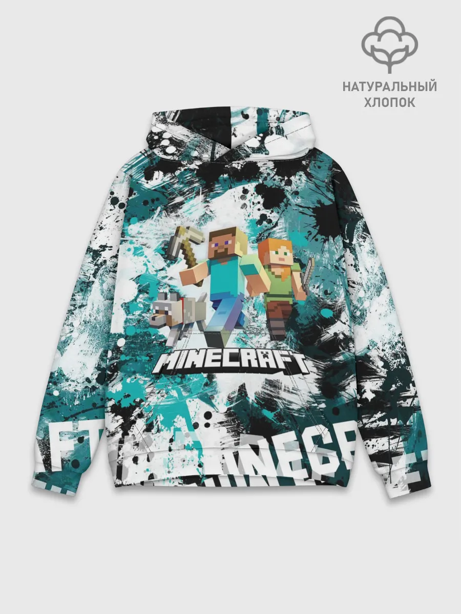 Худи мужской база хлопок / Minecraft / Майнкрафт