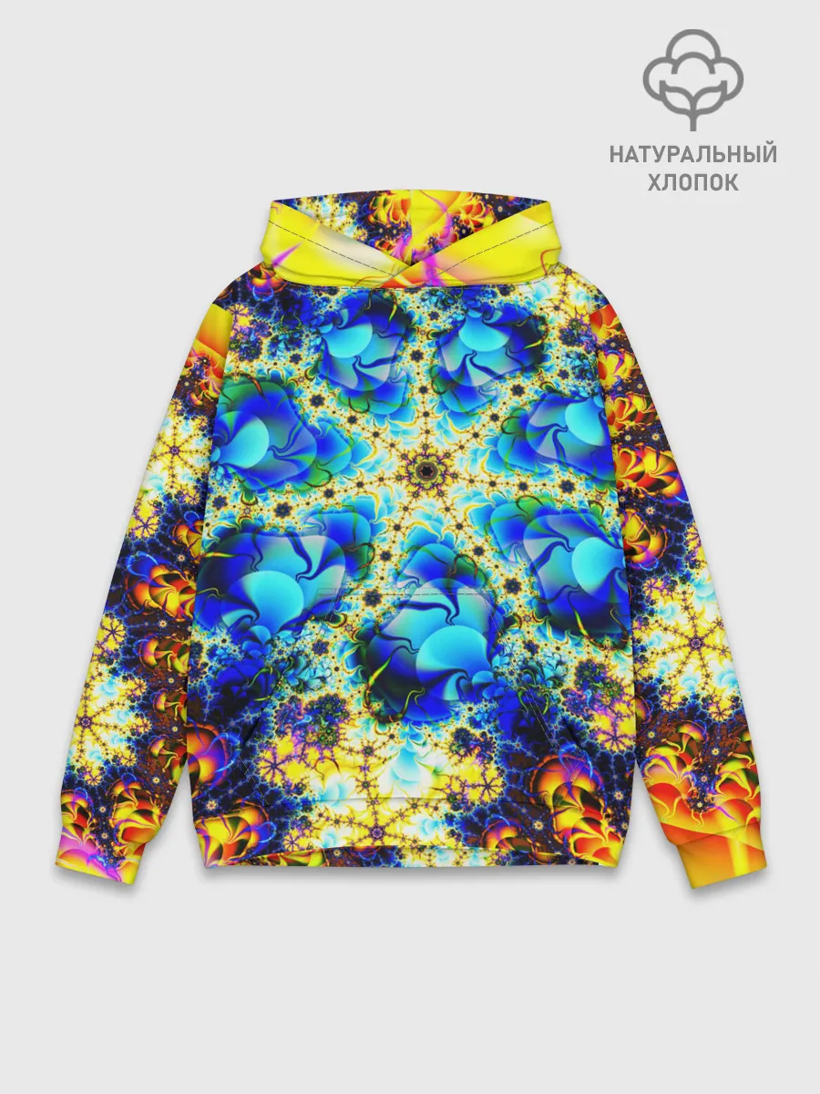 Худи мужской база хлопок / ИЛЛЮЗИЯ ФРАКТАЛОВ