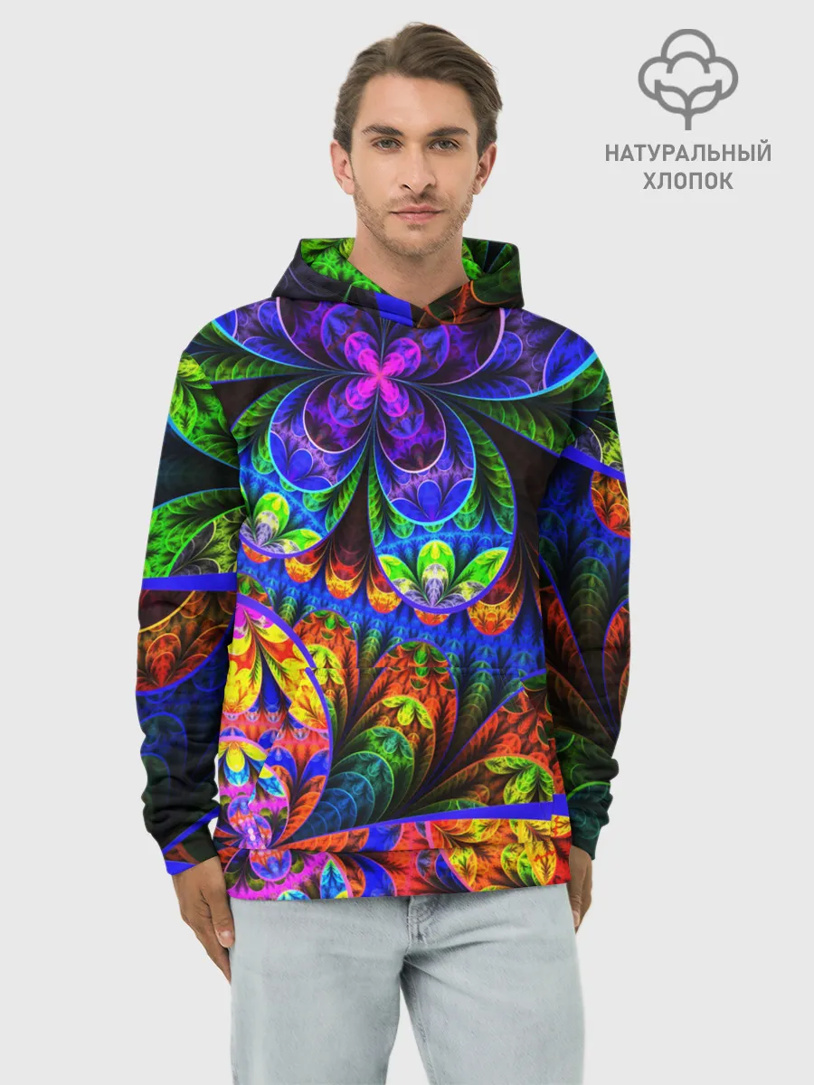 Худи мужской база хлопок / ABSTRACTION NEW