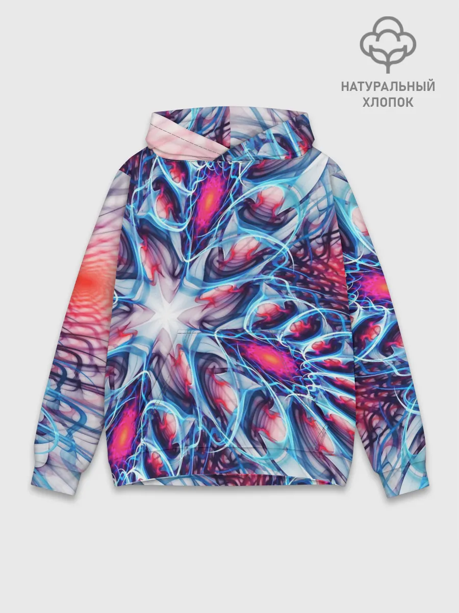 Худи мужской база хлопок / ABSTRACTION ILLUSION