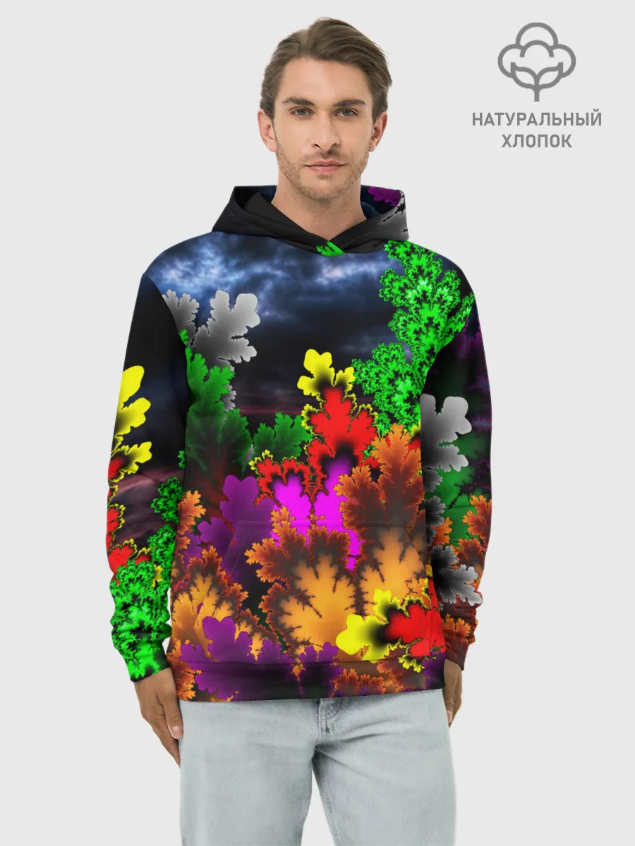 Худи мужской база хлопок / КИСЛОТНАЯ АБСТРАКЦИЯ