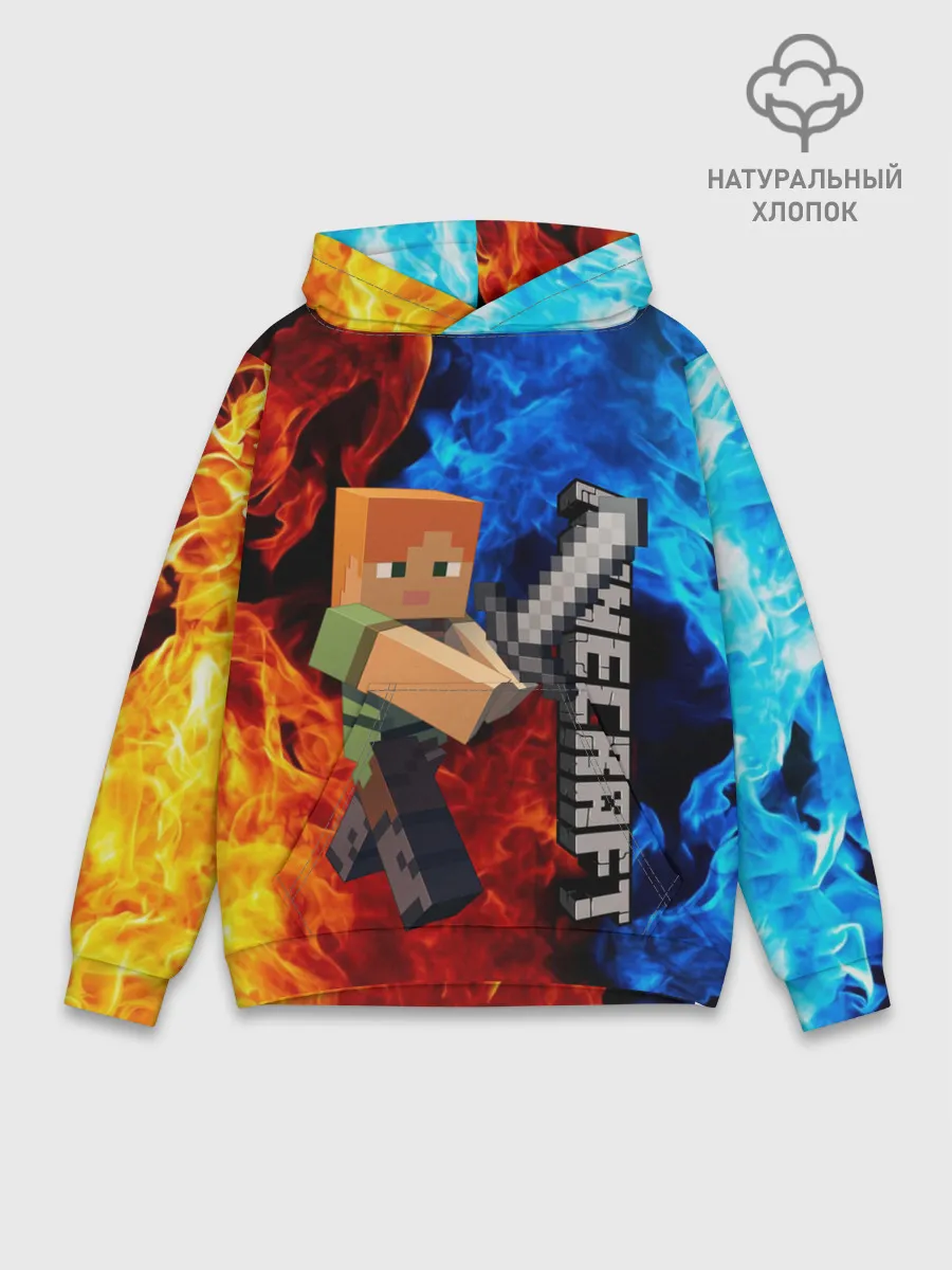 Худи мужской база хлопок / MINECRAFT