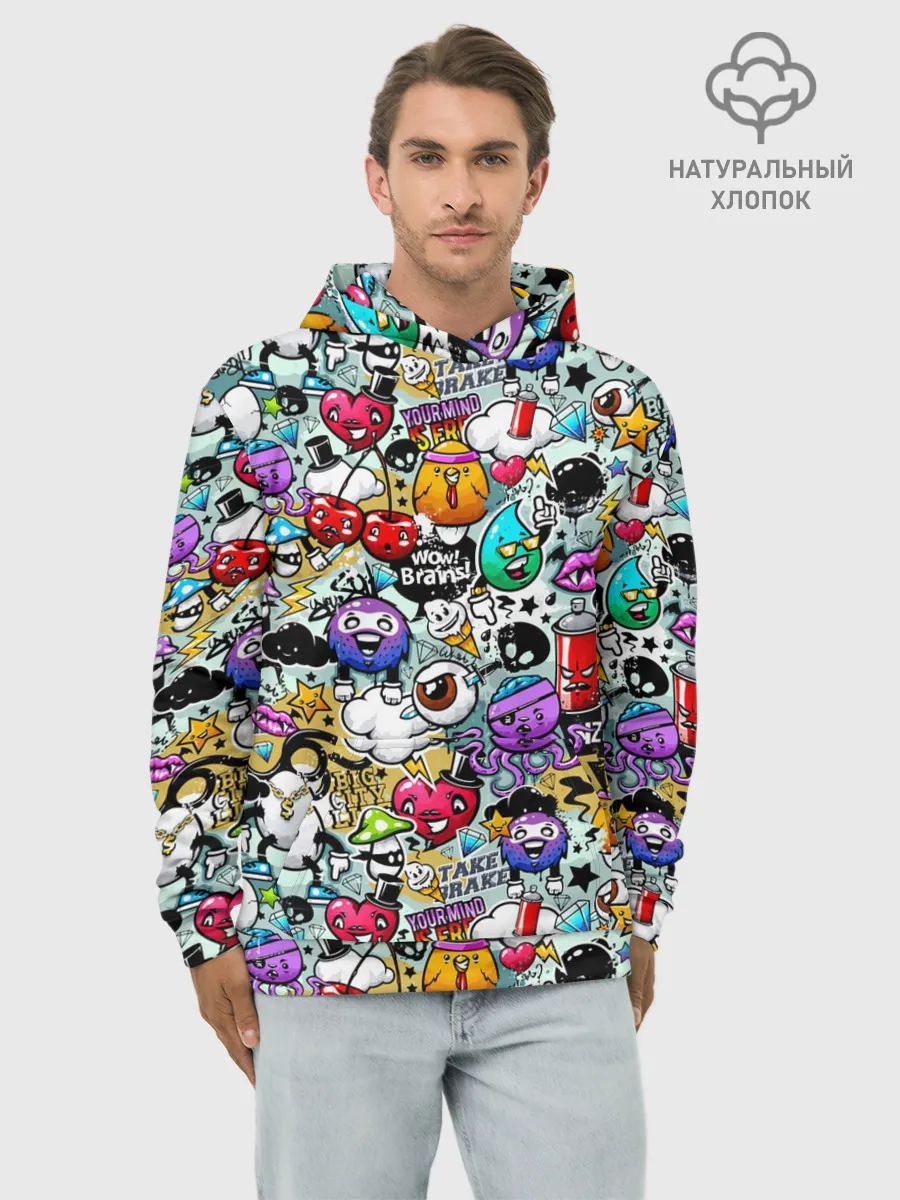 Худи мужской база хлопок / Stickerboom