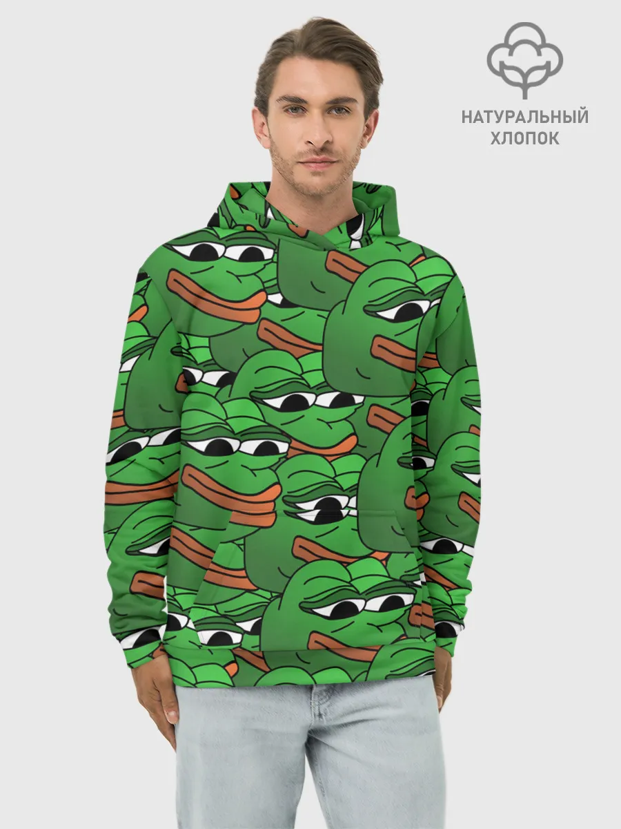 Худи мужской база хлопок / Pepe The Frog