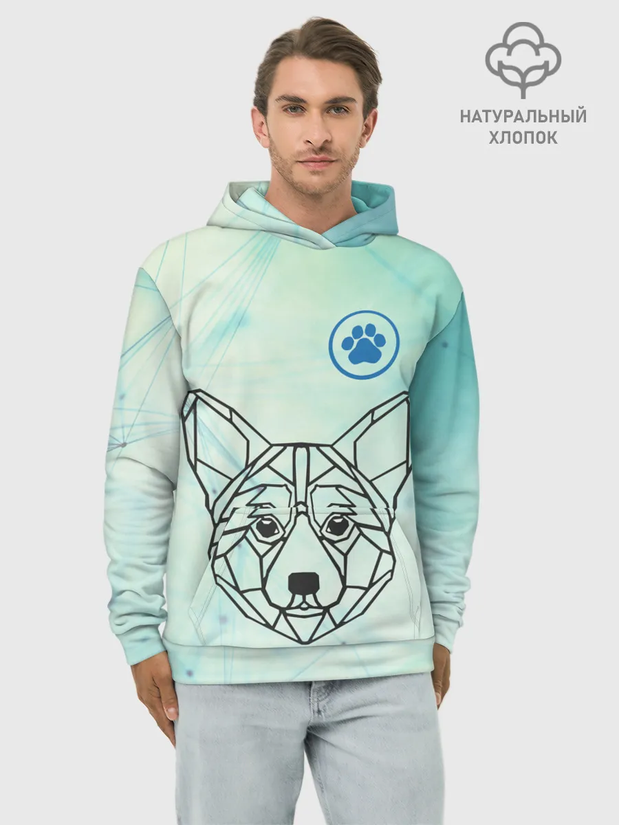 Худи мужской база хлопок / Корги
