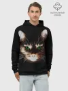 Худи мужской база хлопок / Зеленоглазый кот