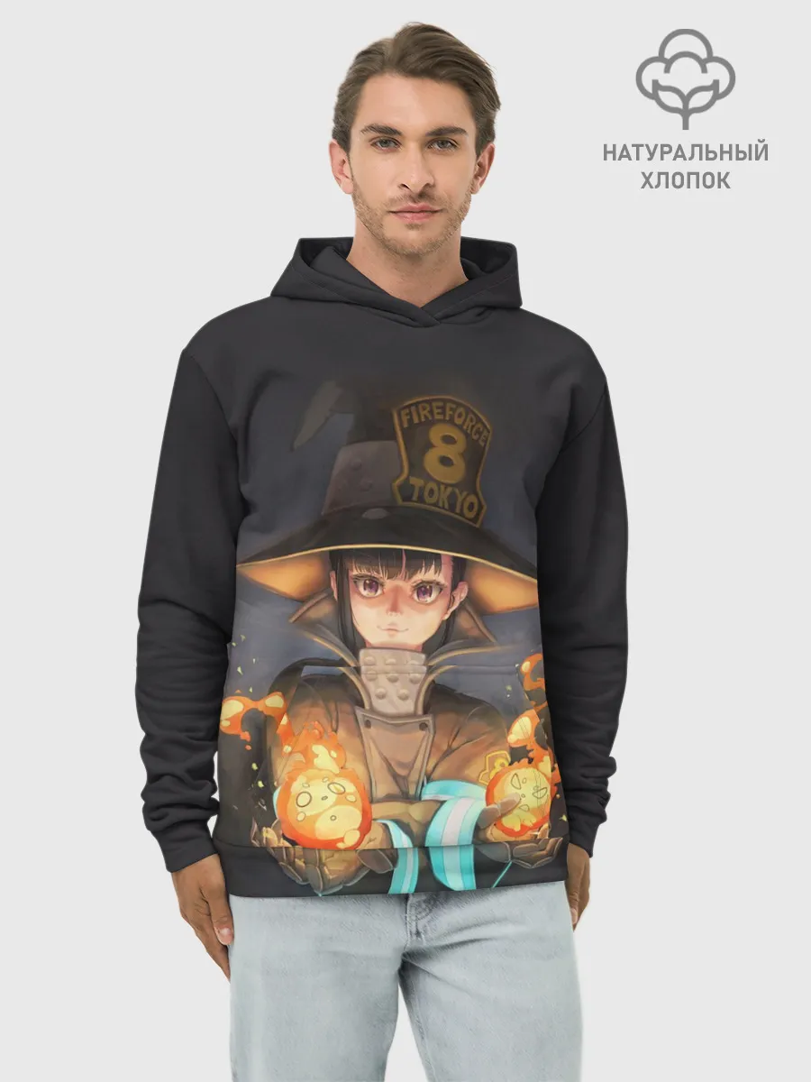 Худи мужской база хлопок / enenno shouboutai Fire Force
