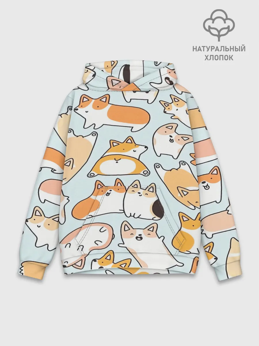 Худи мужской база хлопок / Корги