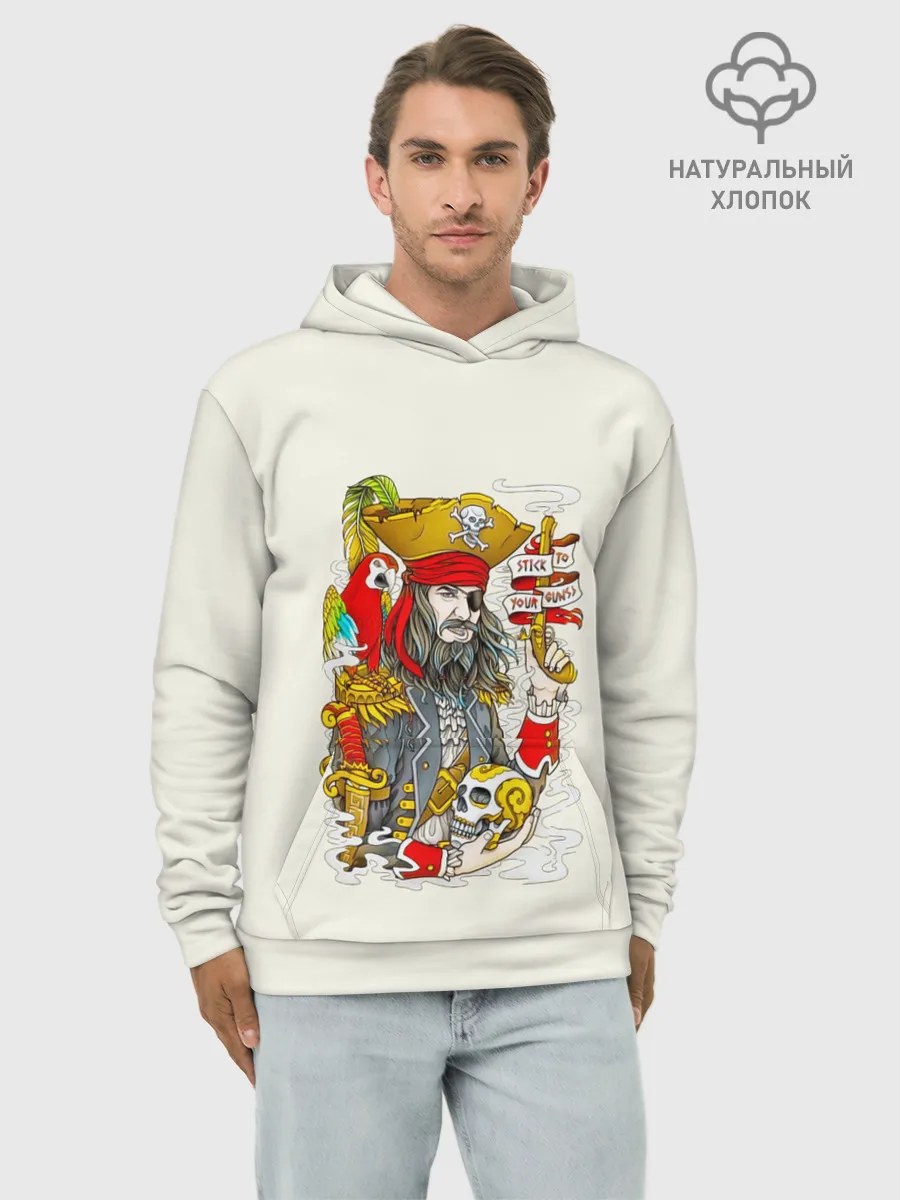 Худи мужской база хлопок / Пират