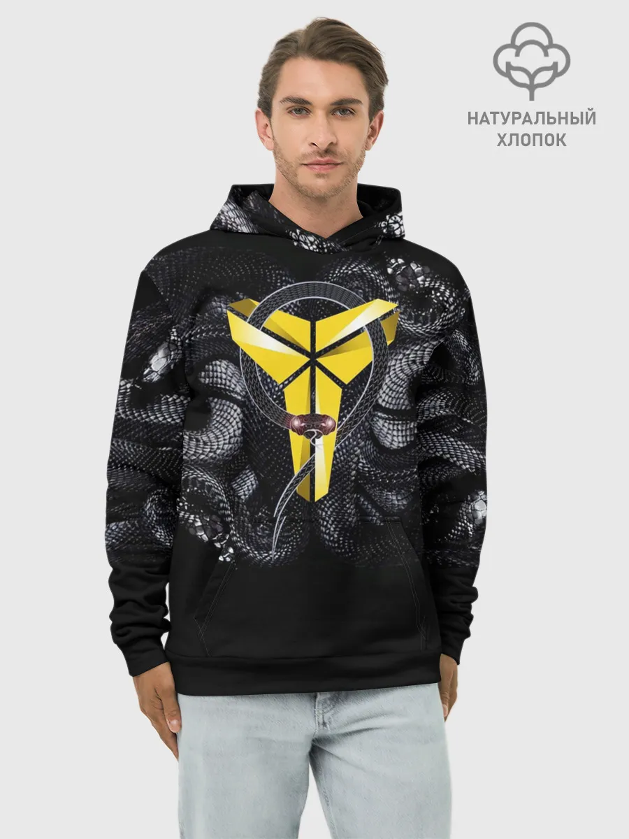 Худи мужской база хлопок / Black Mamba Kobe Bryant