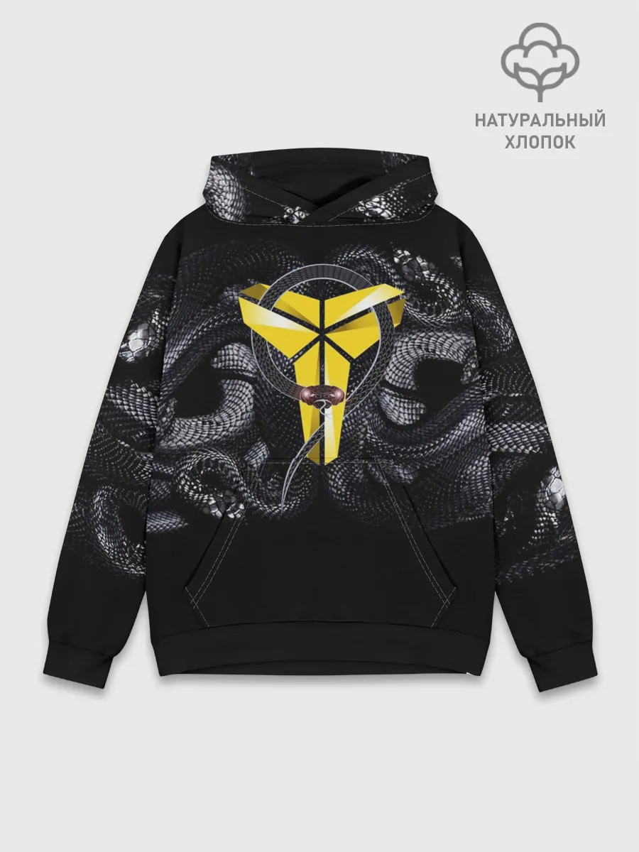 Худи мужской база хлопок / Black Mamba Kobe Bryant