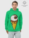 Худи мужской база хлопок / Мороженое с глазом
