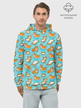 Худи мужской база хлопок / Корги