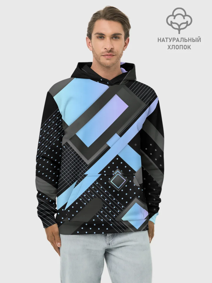 Худи мужской база хлопок / Modern Geometry