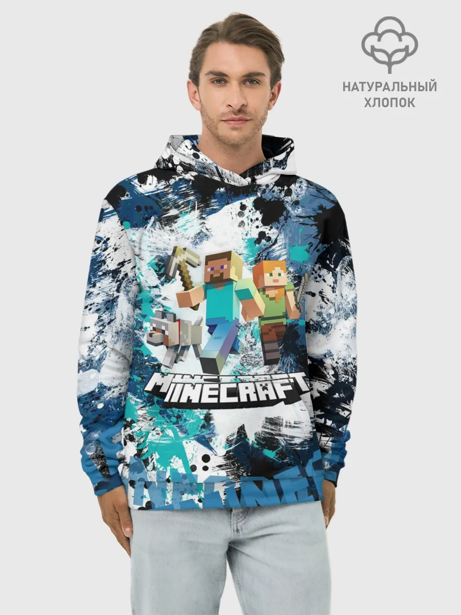 Худи мужской база хлопок / Minecraft / Майнкрафт