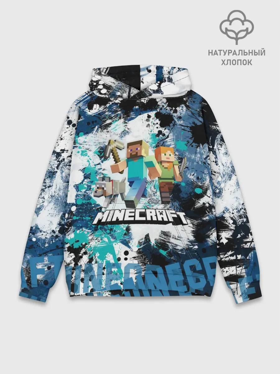 Худи мужской база хлопок / Minecraft / Майнкрафт