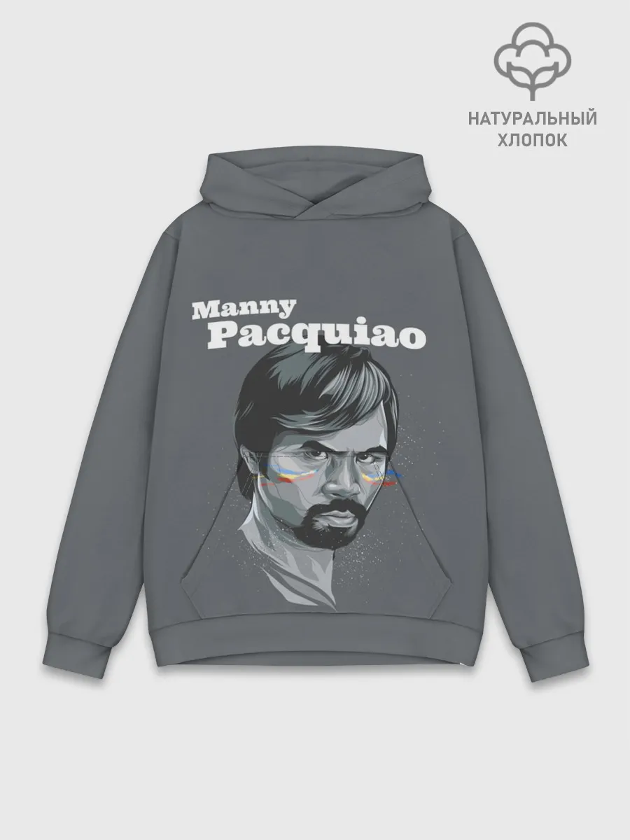 Худи мужской база хлопок / Manny Pacquiao