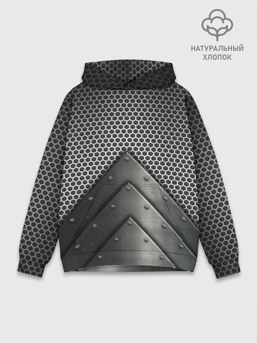 Худи мужской база хлопок / Броня металлическая